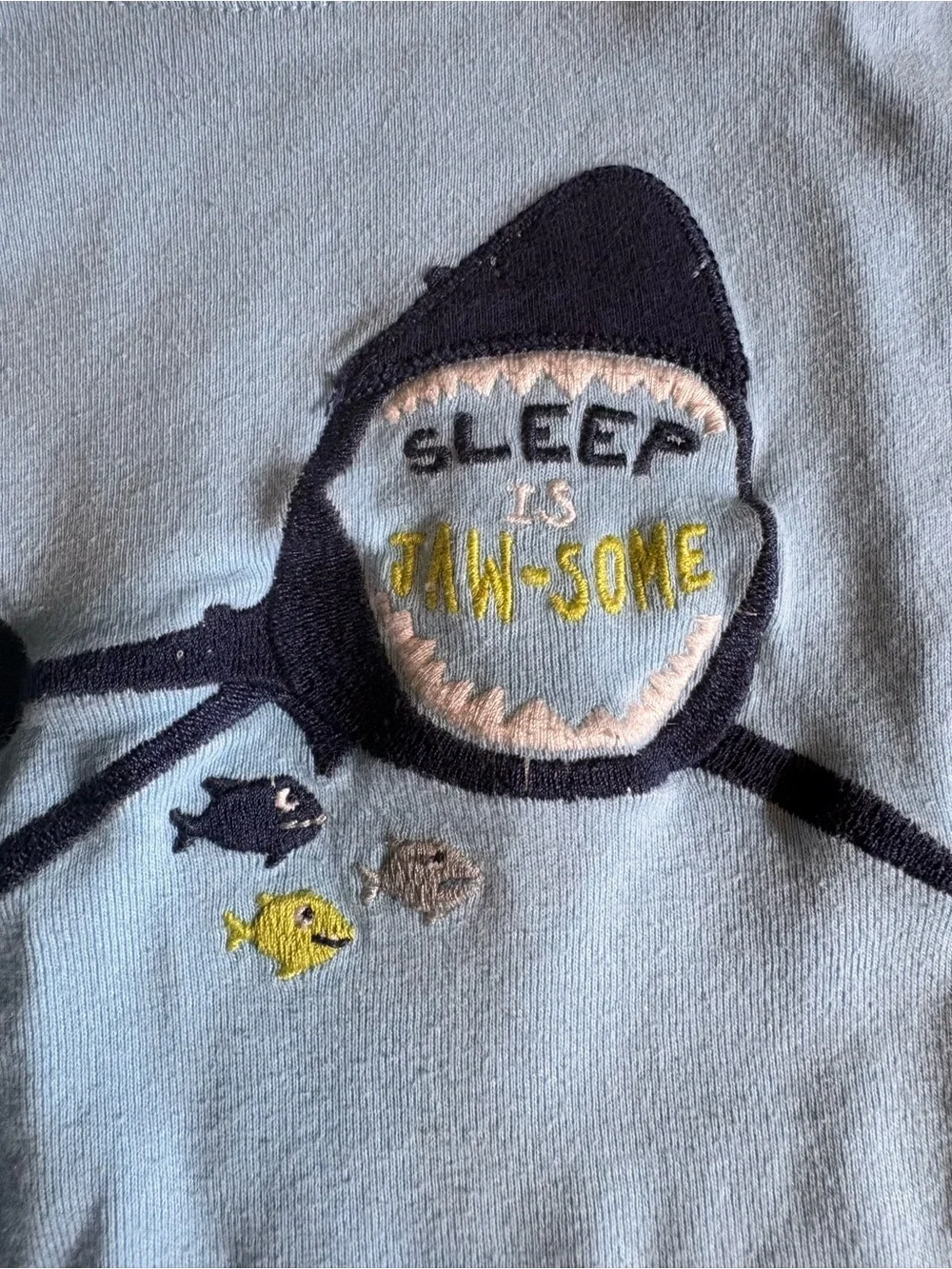 Gymboree Light Blue Shark Short Sleeve Pajama Set